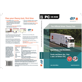 PROD037 Official Driver Theory Test Questions and Answers, Truck &amp; Buses CDROM (Including Step 1 and Step 2 of Driver CPC) June 2019 Edition Version 2