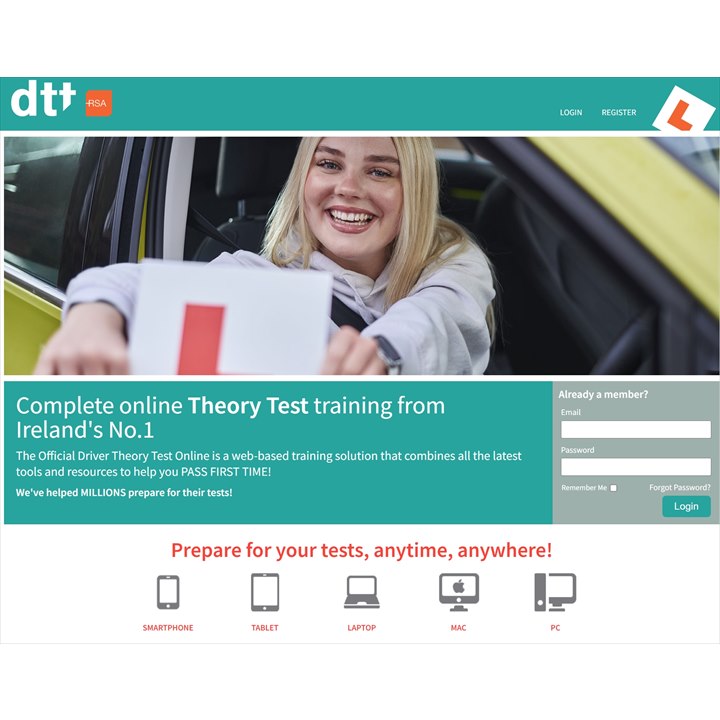 Official Driver Theory Test Online -  Subscription for One Week